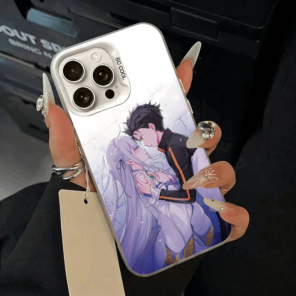 Zero -Starting- Life -in -Another -World  Phone Case For iPhone 17,16,15,14,13,12,11 Plus,Pro Max,XS,white silver phone case
