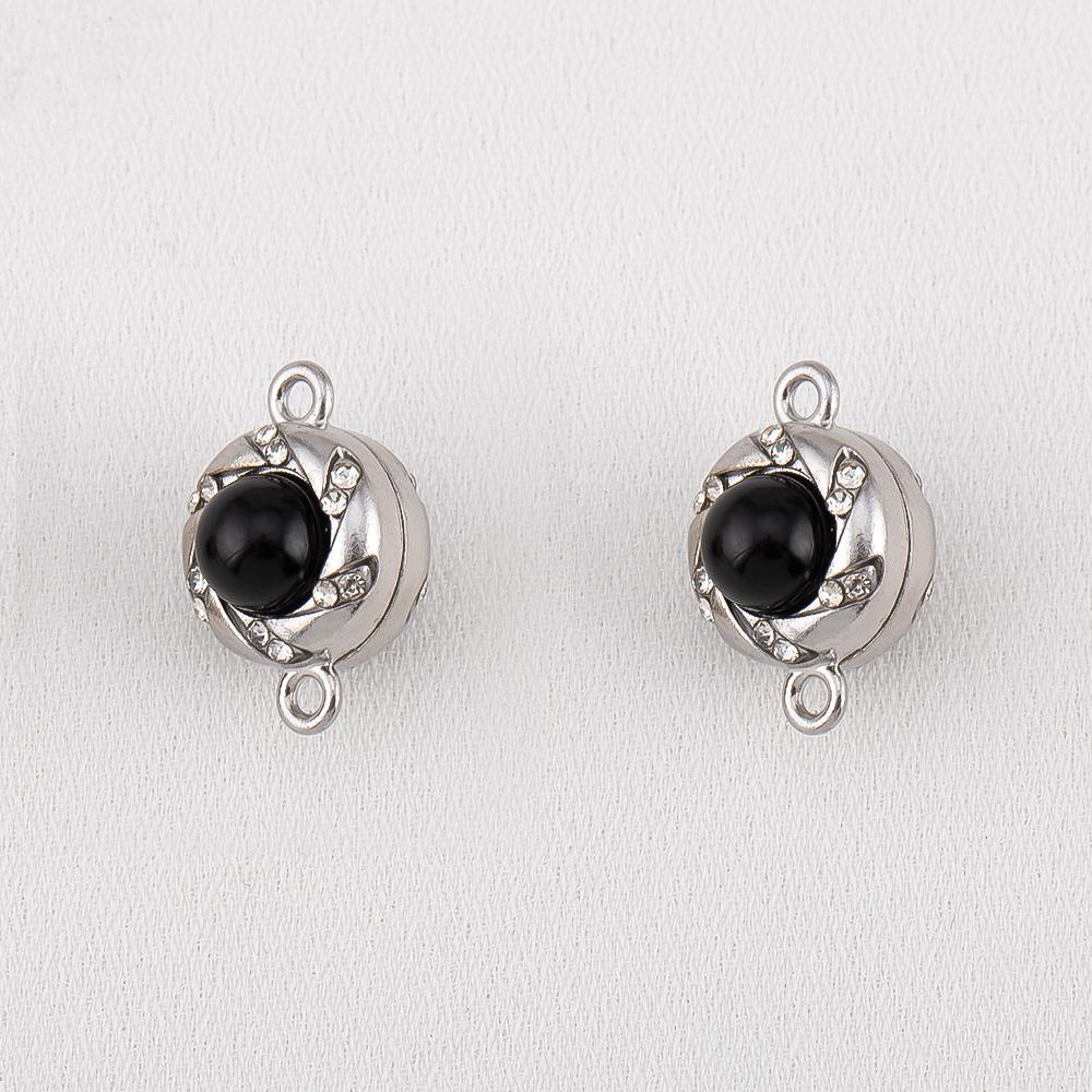 1Set Magnetic Buckle Stainless Steel Round Heart Clasp Flower Connector Bracelet Necklaces Jewelry Making DIY End Converter