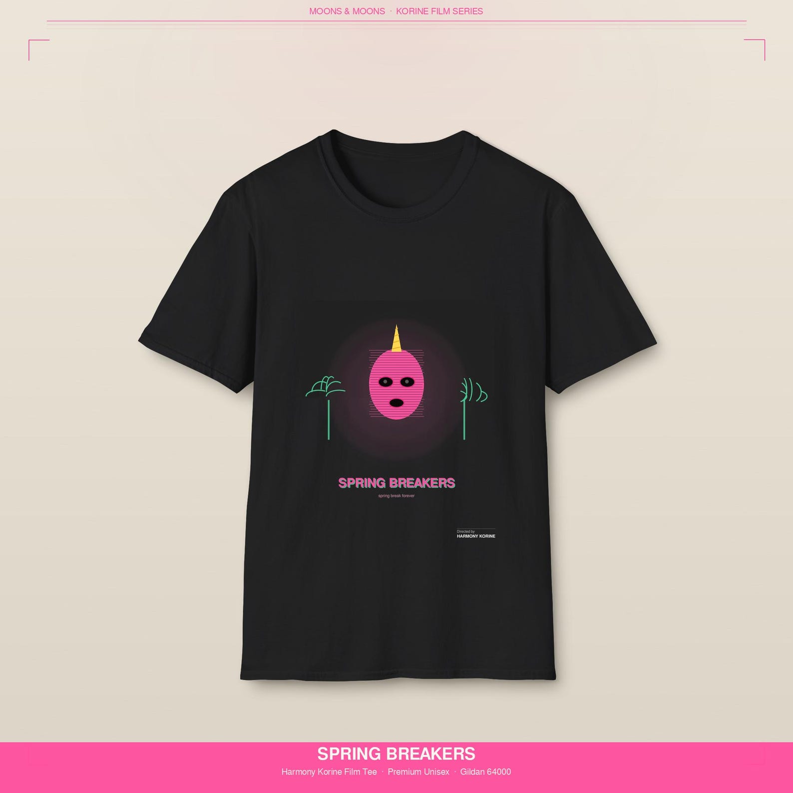 Spring Breakers Tshirt Harmony Korine Tee | Neon A24 Pink Ski Mask Movie Gift XL