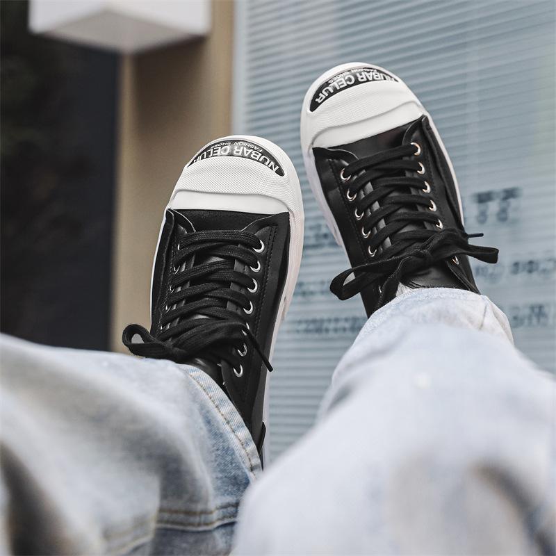

2025 new low-top niche laughing men s shoes student trend sports and leisure board shoes men s X285 39 чёрный