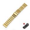 Stainless Steel Watchband Metal Watch Band Premium Solid Polished Bracelet Straps Curved End 24mm 23mm 22mm 21mm 20mm 19mm 18mm