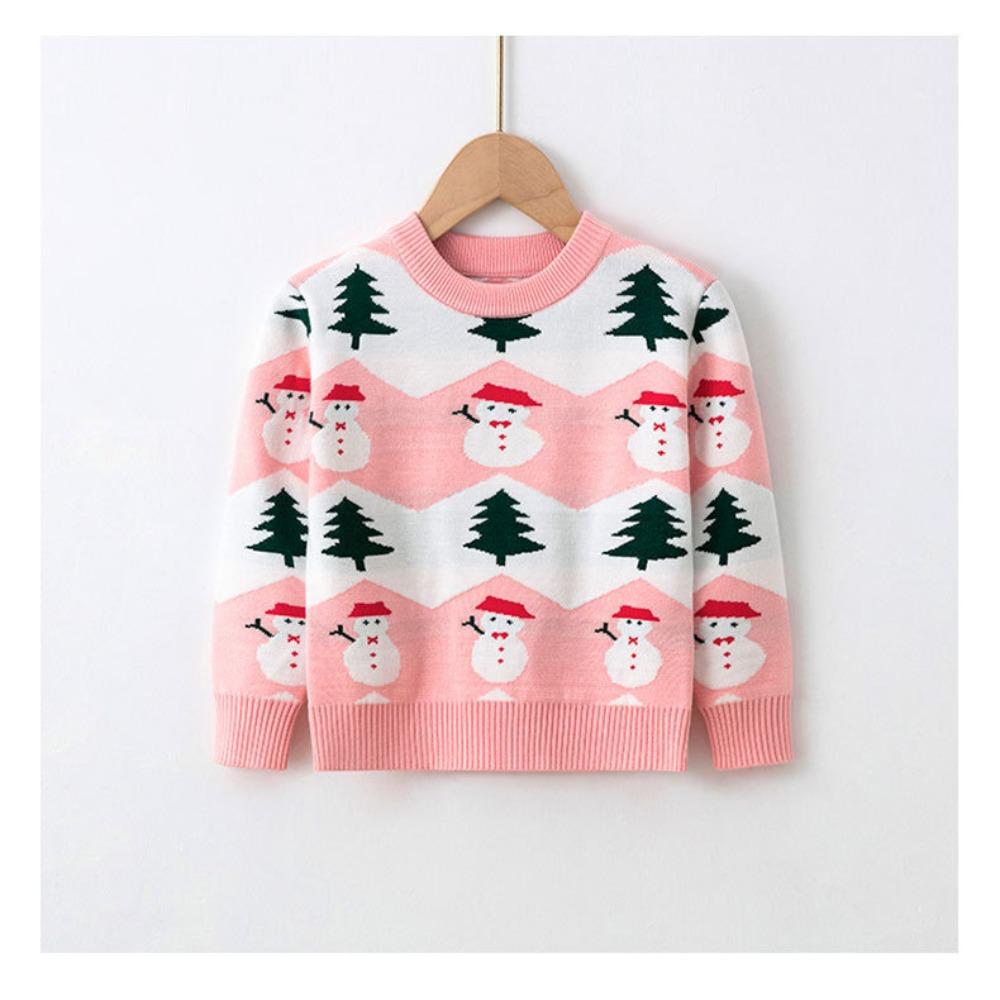 New Children's Christmas Sweater Collection: Girls' and Boys' Autumn/Winter Cartoon Pullover Knitwear