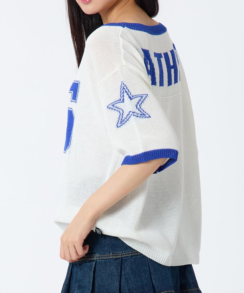 ANDTHEOTHER Maglia Blu Oversize Girocollo Manica Corta