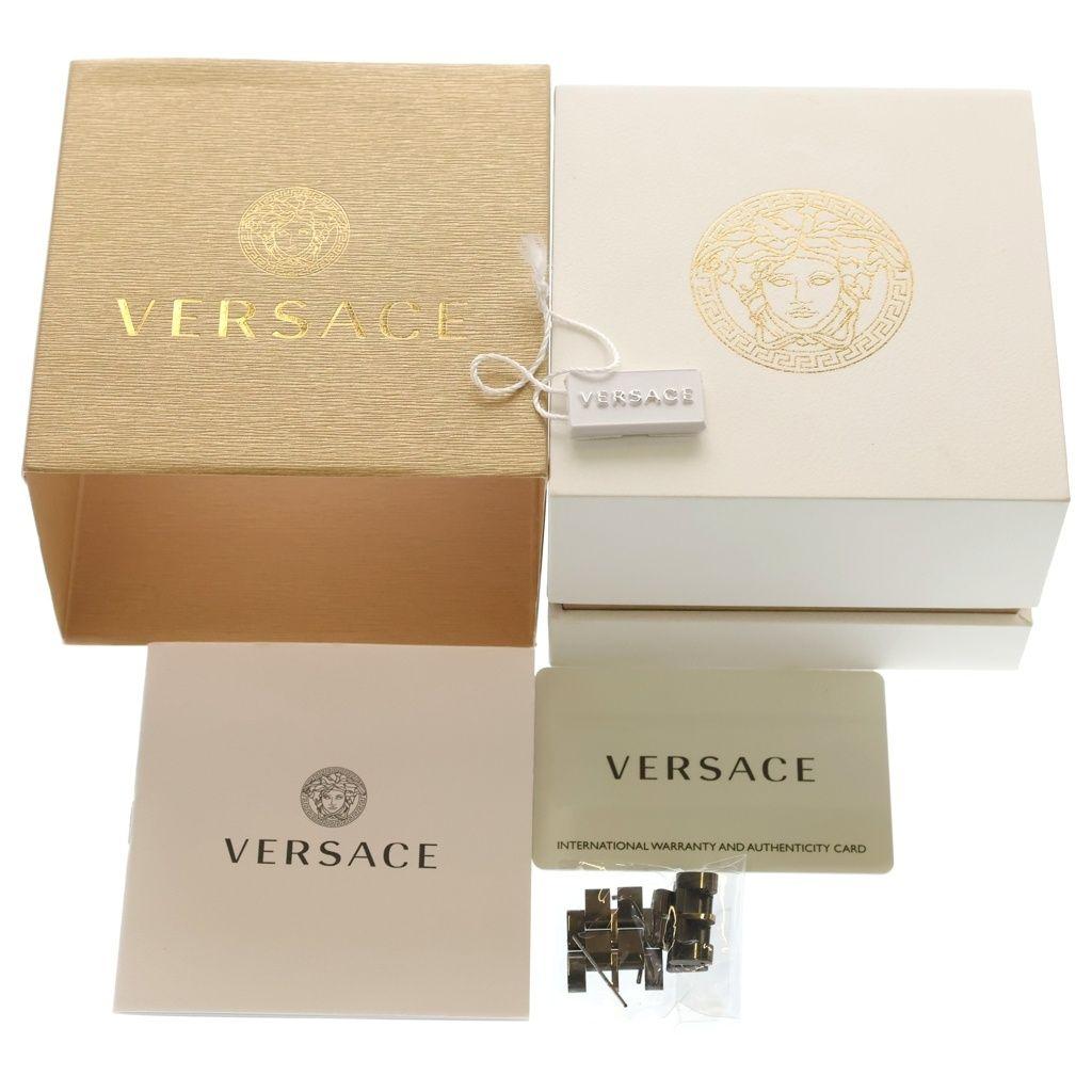 Used VERSACE AION Chrono Gent Quartz Black Dial 45mm Watch Black/Gold VE6CA0723