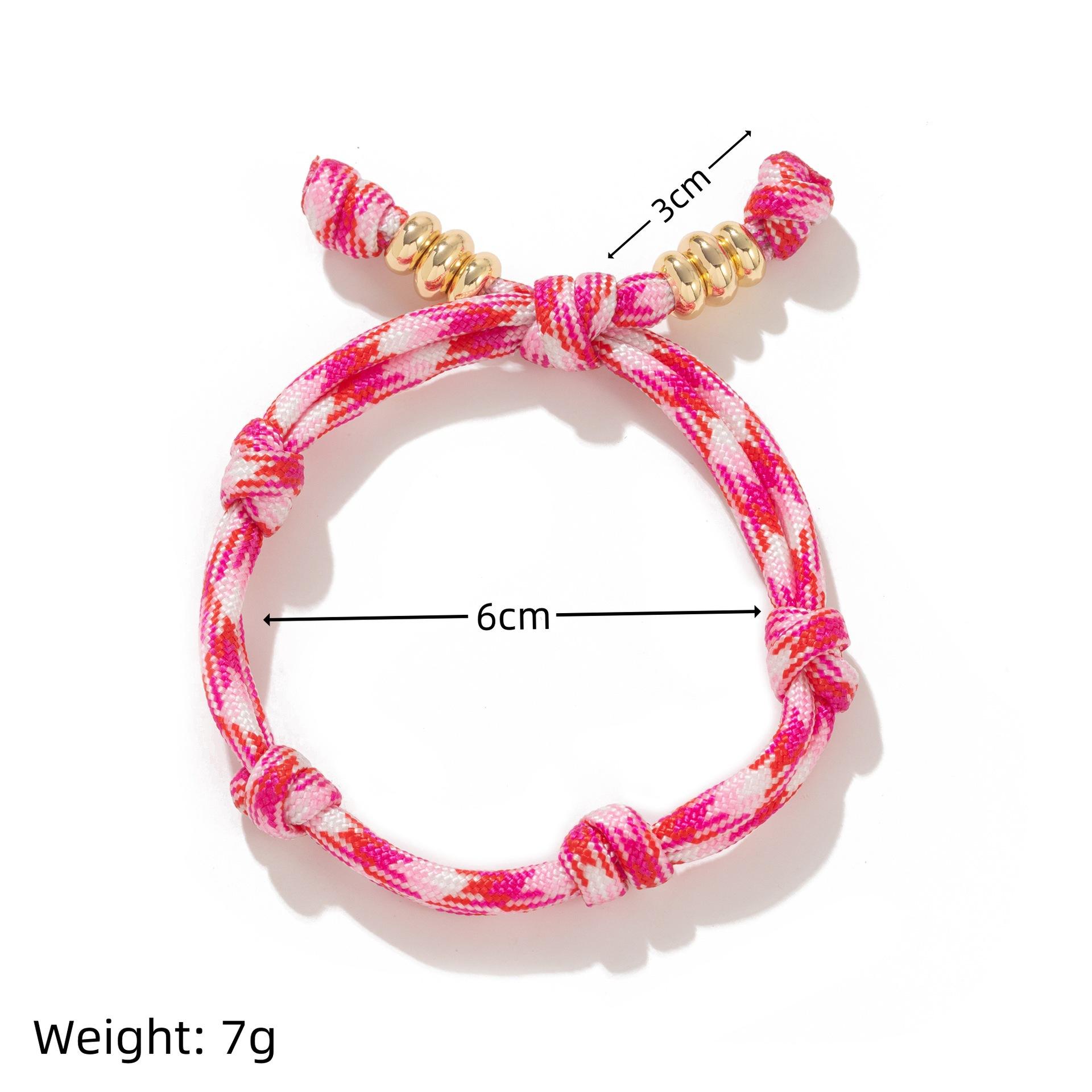Woven Bracelet for Women, Bracelet with Adjustable Braided Cord, Stylish Friendship Gift for Mom, Wife, Sisters, Best Friends розовый