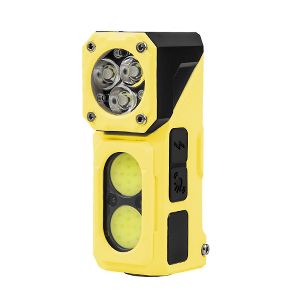 Mini USB Rechargeable LED Flashlight Portable Tail magnet flashlight Super Bright Camping Lantern Side COB emergency light