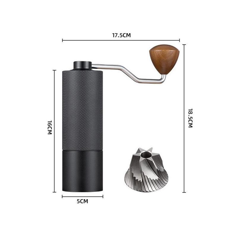 Manual Coffee Grinder Diamond Grinder CNC Stainless Steel Core Lengthened Handle Double Bearing Adjustable Coffee Bean Grinder