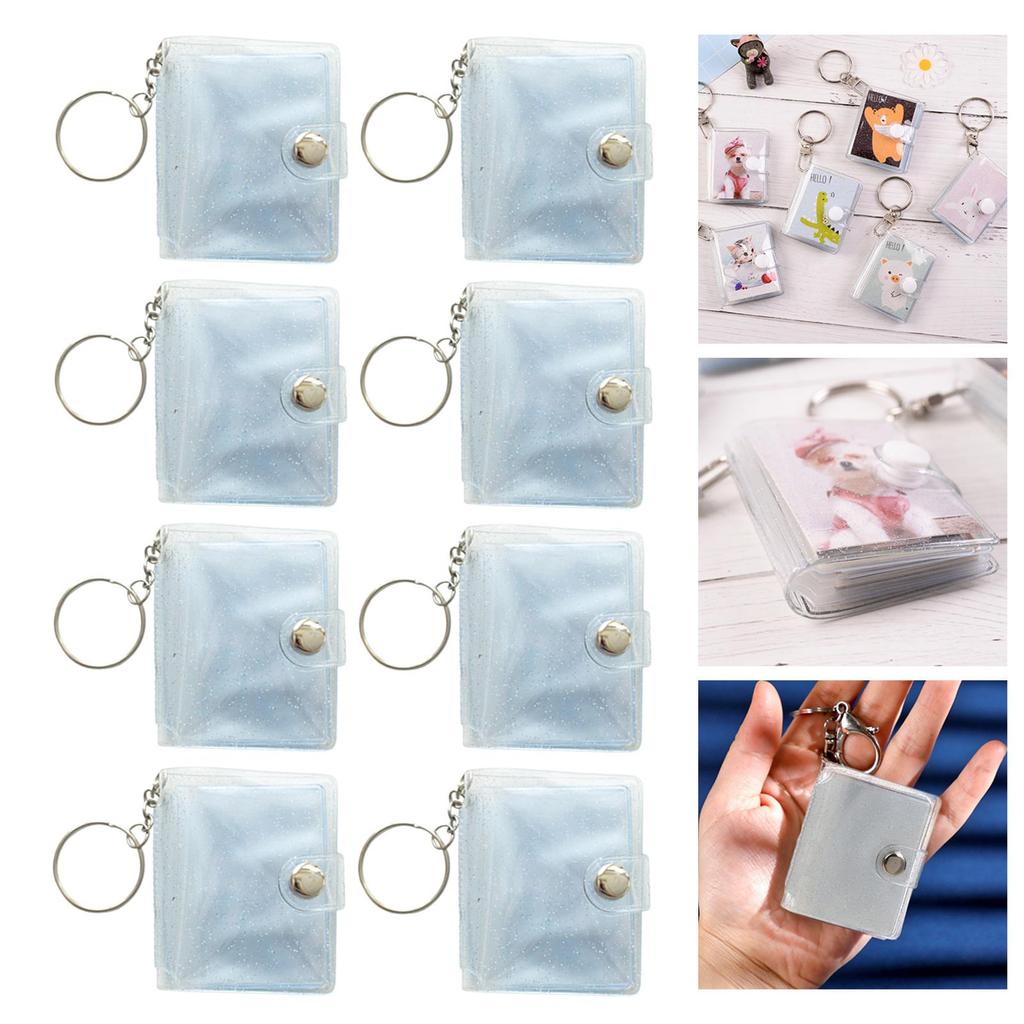 Mini Small Photo Album Keychain Picture Storage Cover for Anniversary Memory