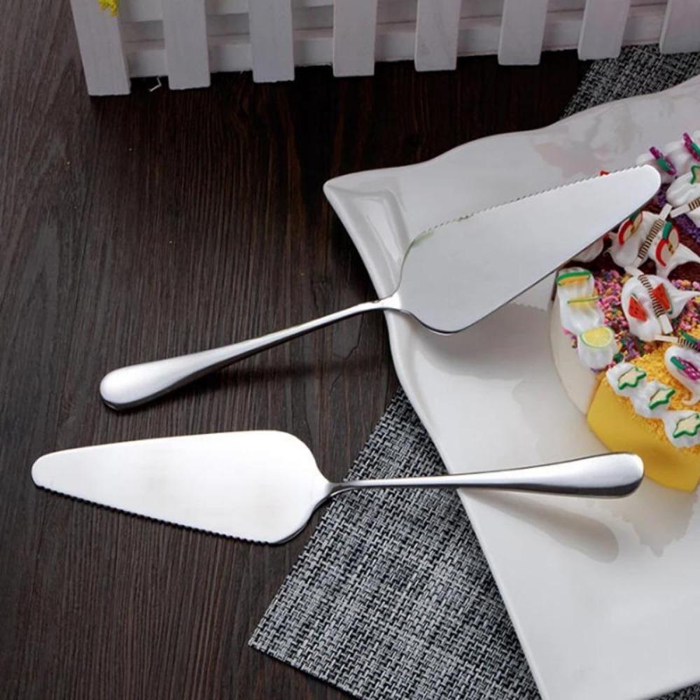 5Pcs Stainless Steel Cake Server Blade Cutter Pie Pizza Server Cake Cutter Shovel Kitchen Baking Pastry Spatulas