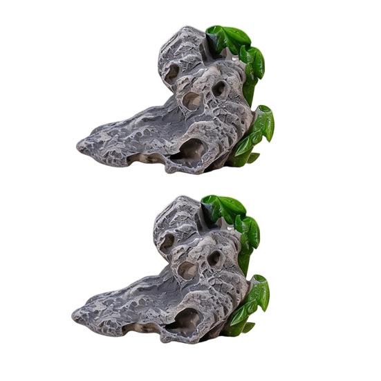

2 Pcs Miniature Stone Statue Resin Fake Rock Models for Diorama Supplies Micro Train Landscape Railway Sand Table Zen Garden Accessories J