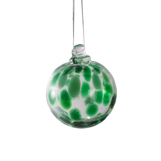 Yousheng Christmas Pendant Glass Sphere Transparent Glass Hand-Painted Xmas Tree Festive Balls Home Decor Accent