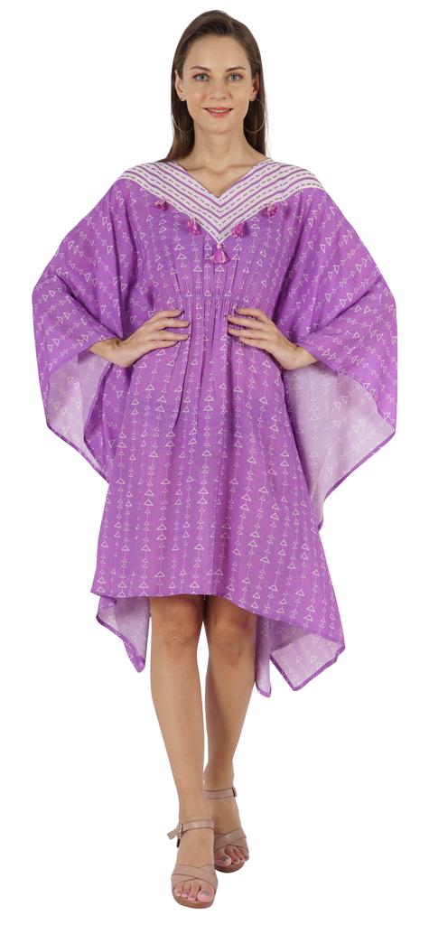 Moomaya Damen Sommer Strandmode Party Kimono Kaftan Bedrucktes Kaftan Kleid Maxi