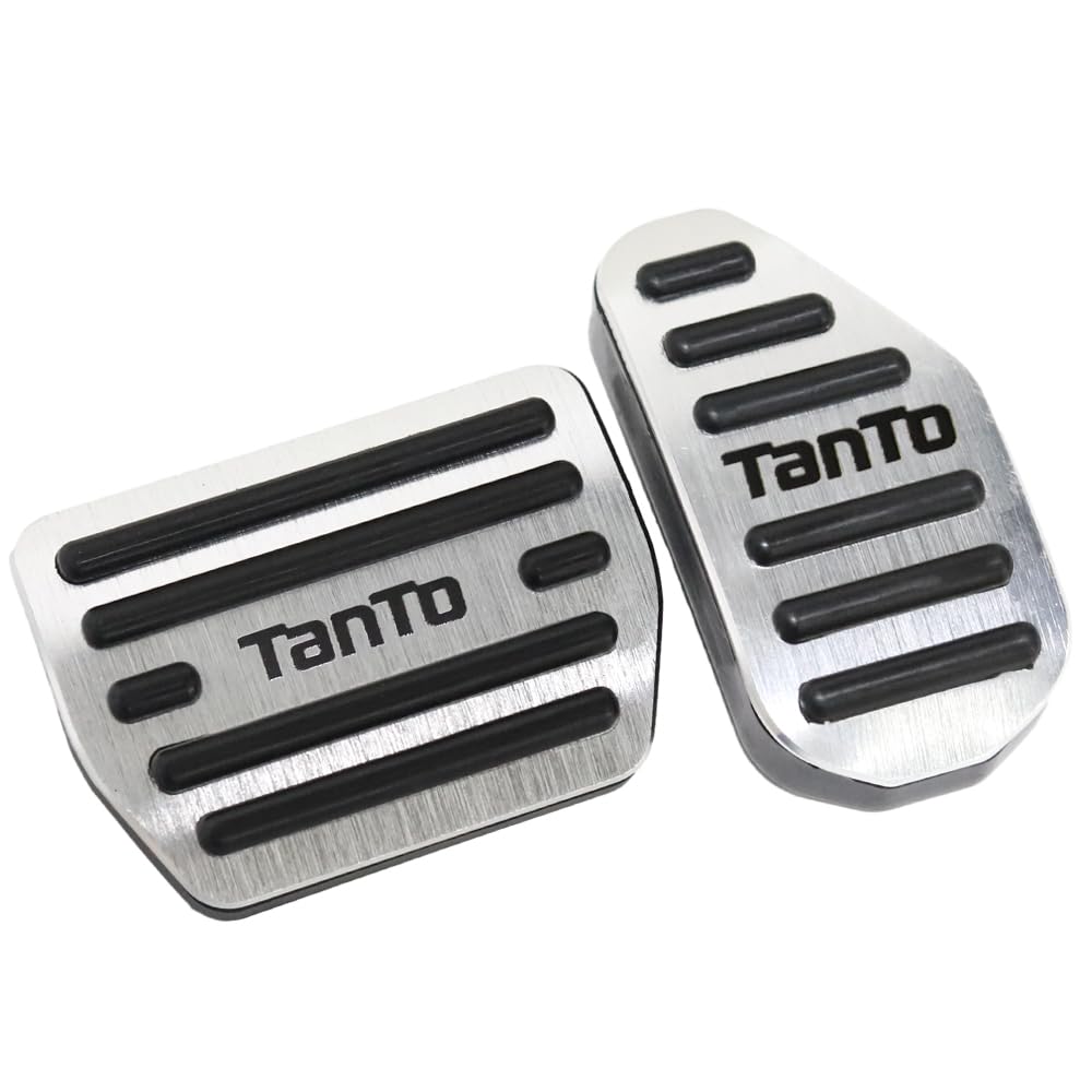 XIKER Aluminum Pedal Covers for Daihatsu Tanto Easy No Drilling Genuine Replacement Brake and Accelerator Custom Interior and Set LA650/LA660S,