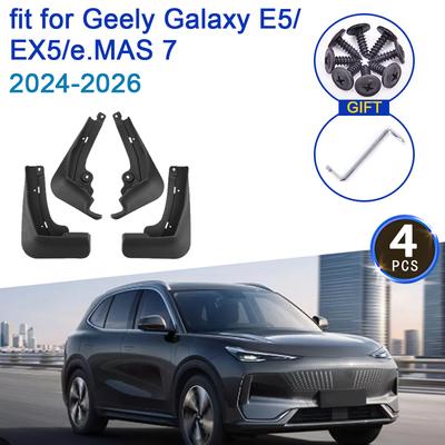 Car Mud Flaps For Geely Galaxy E5 Geely EX5 Proton E.MAS 7 2024 2025 2026 4PCS Mudguards Splash Guards Fender Cars Accessories