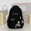 Simplified And Cake Letter Printed Student Casual Backpack With Plueh Pendant