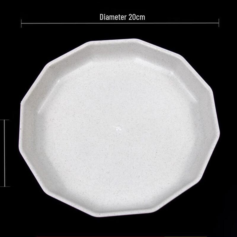 ZhiShi 8-inch Disposable Hard Plastic Lotus Plates - 300 Count