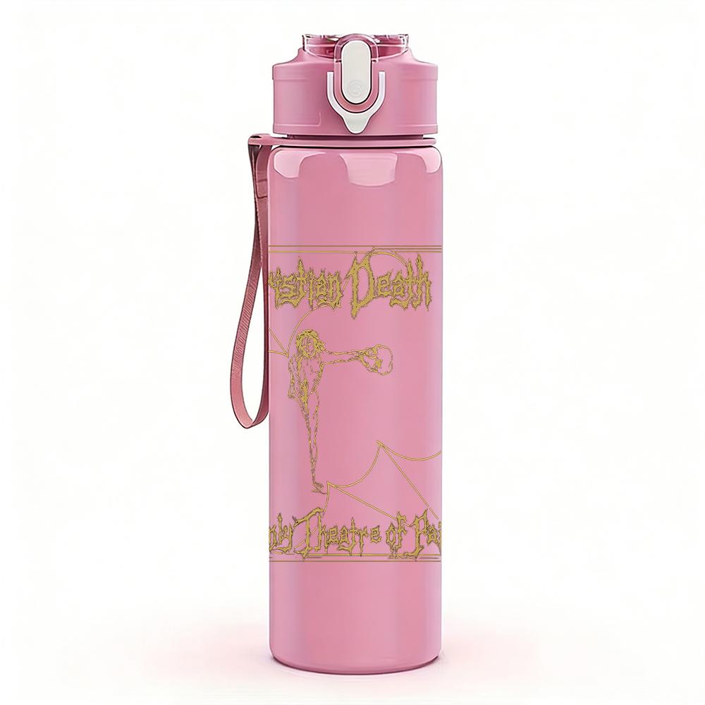 1PC Cartoon Character Couple Minimalist Sketch Print 750ml Portable Sports Water Bottle Leakproof Gym Outdoor Travel Drink Cup
