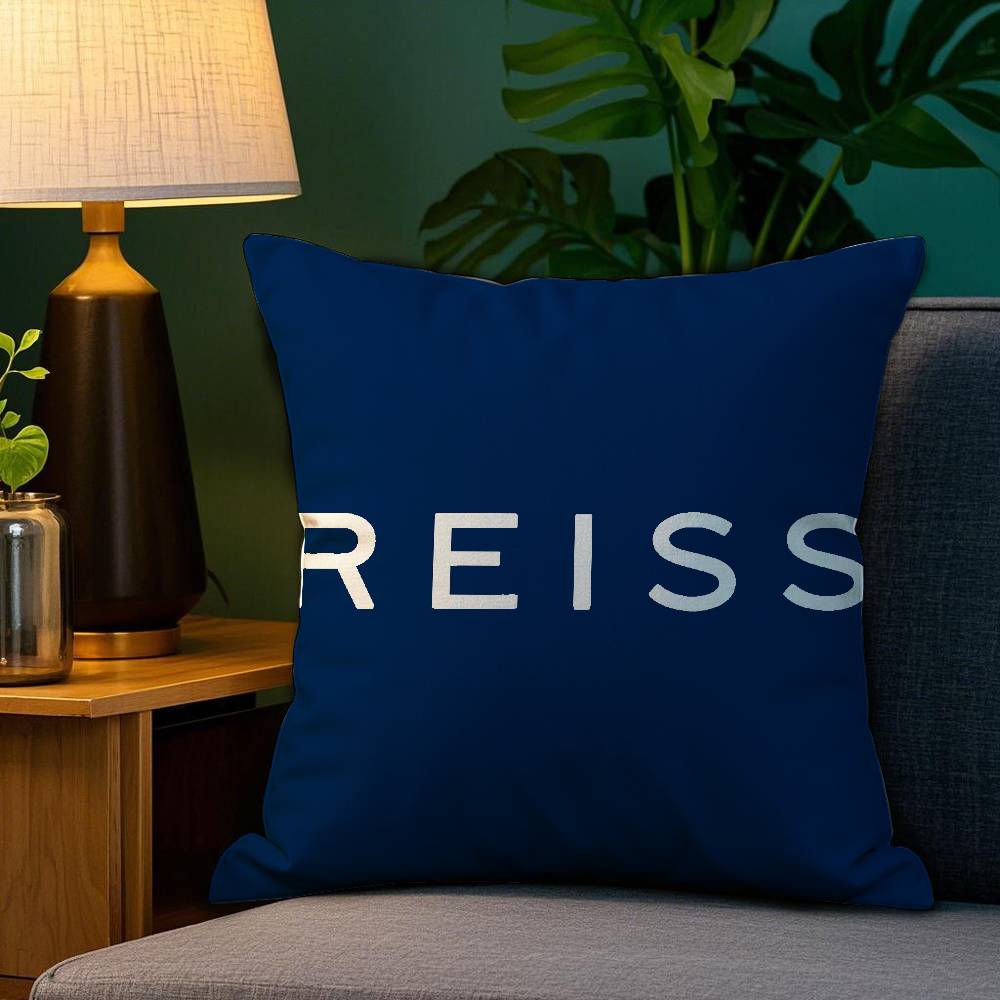 

British Brand R-Reiss Pillow Case Plush Fabric Soft Double Sided Print Home Sofa High Quality Cushion Cover Throw 12x12Inch