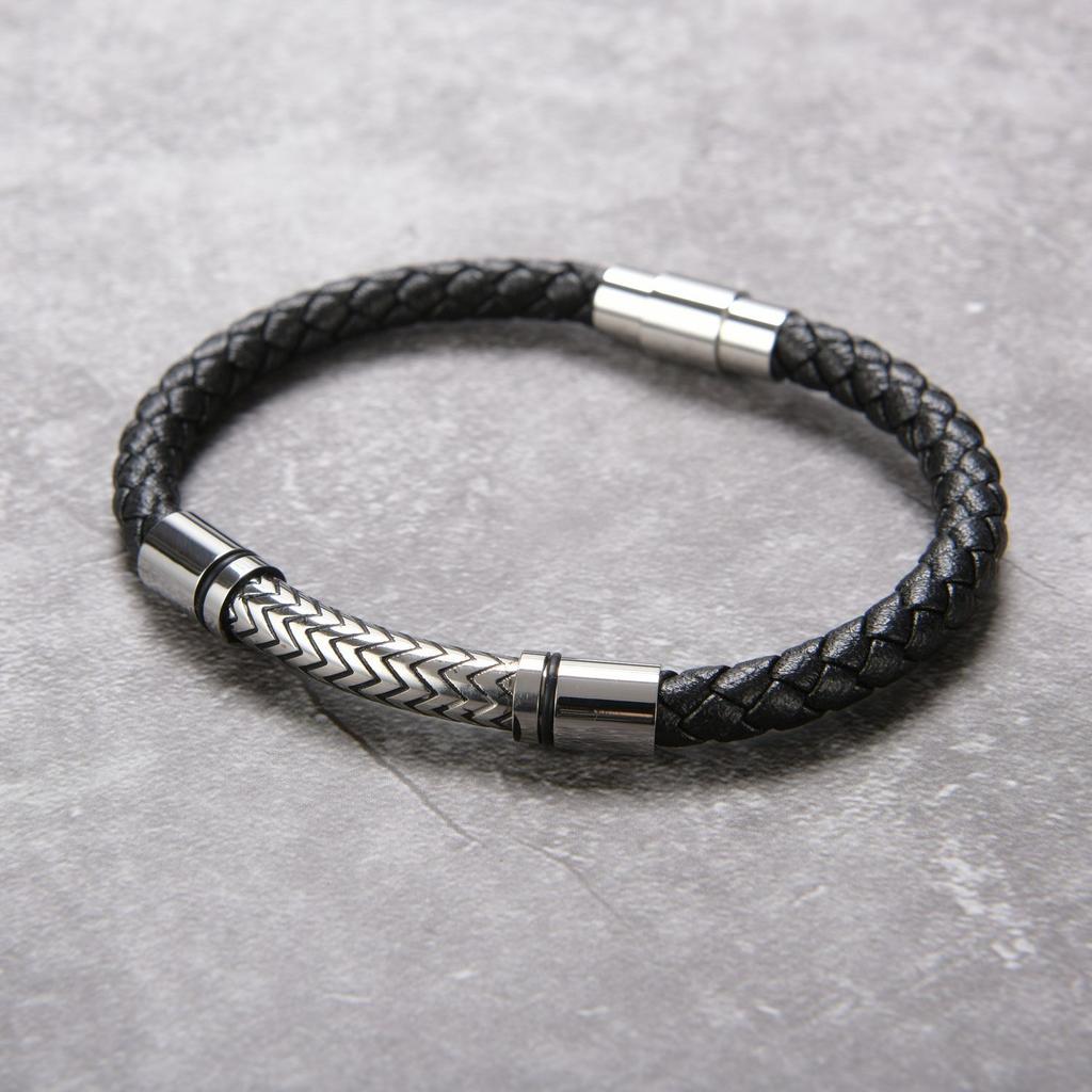 New Bracelet, Men's Fashion Woven Leather Rope Bracelet, Bracelet, Leather Bracelet