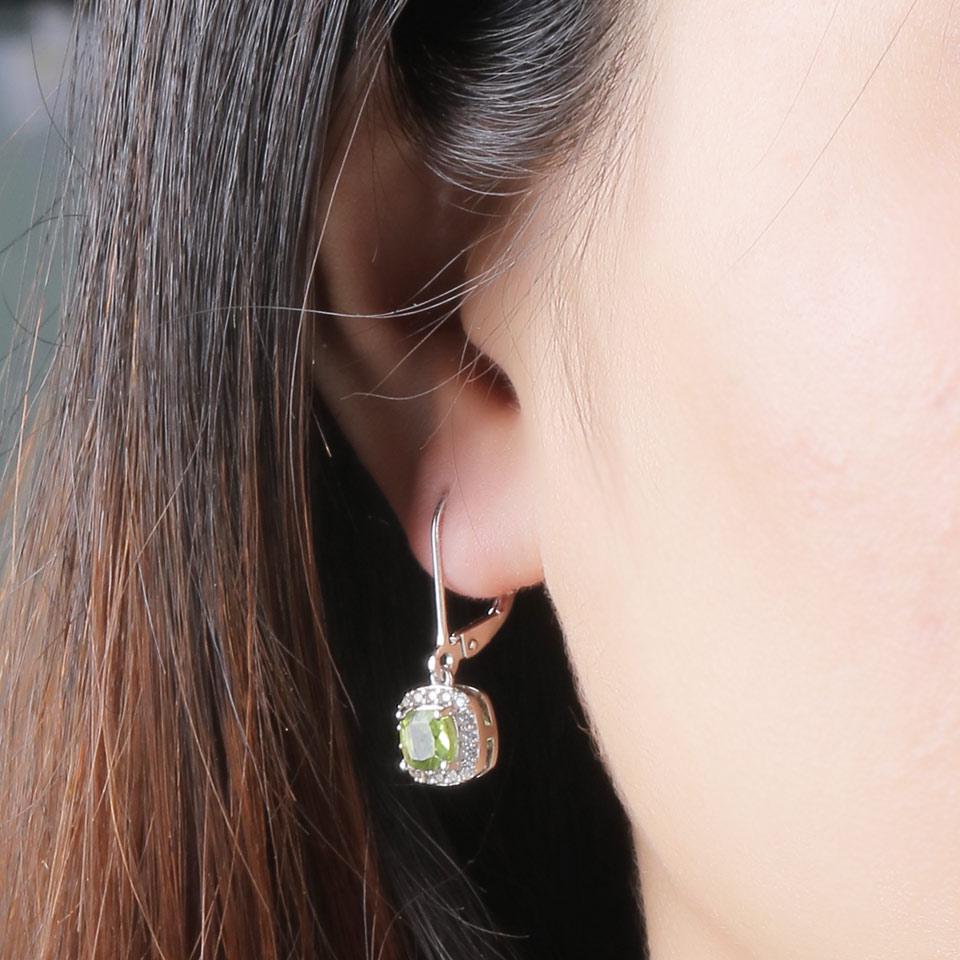 Umcho Clip 925 Sterling Silber Ohrringe für Frauen Aquamarin Blautopas Ohrringe Weihnachtsschmuck Hochzeitsgeschenk mit Box