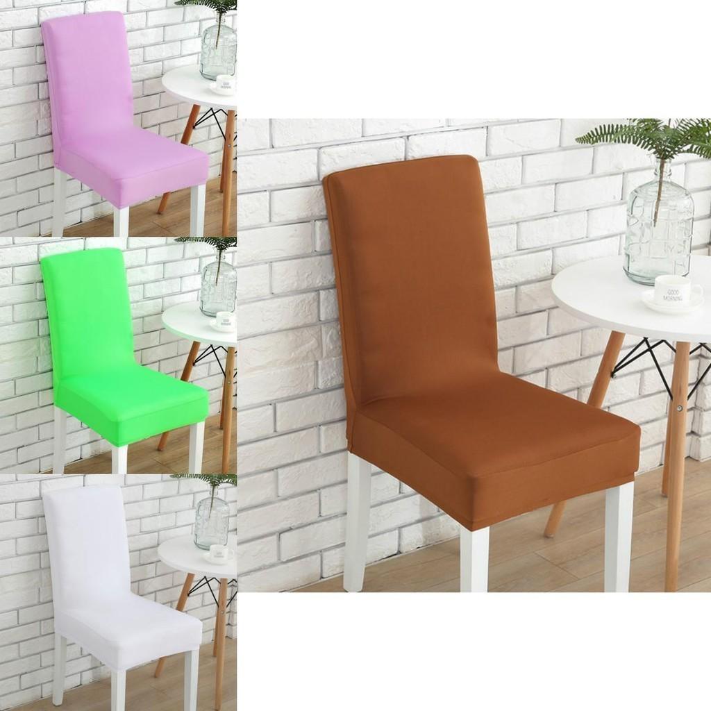 Weicher Stuhlbezug Einfarbig Elastische Überwürfe für Esszimmer