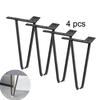 4 piezas Patas de Muebles Metálicas de Alta Resistencia Protectores de Suelo de Goma Patas de Armario Patas de Sofá Tocador DIY Soporte de Tocador Mesa