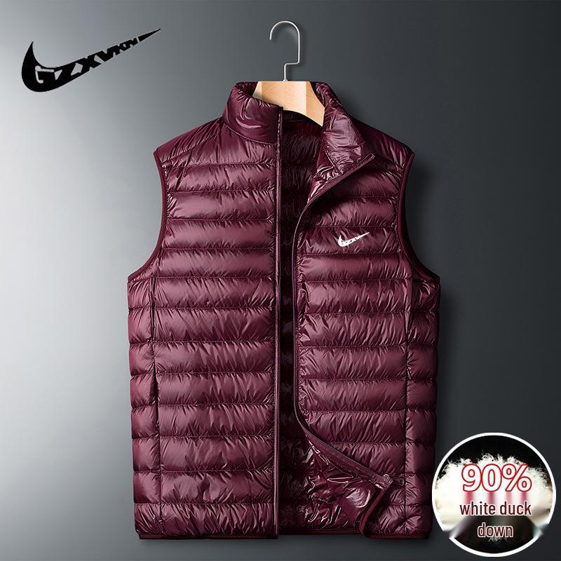 Jachetă de puf ușoară pentru bărbați, mărimi mari, casual și rezistentă la vânt pentru toamnă/iarnă