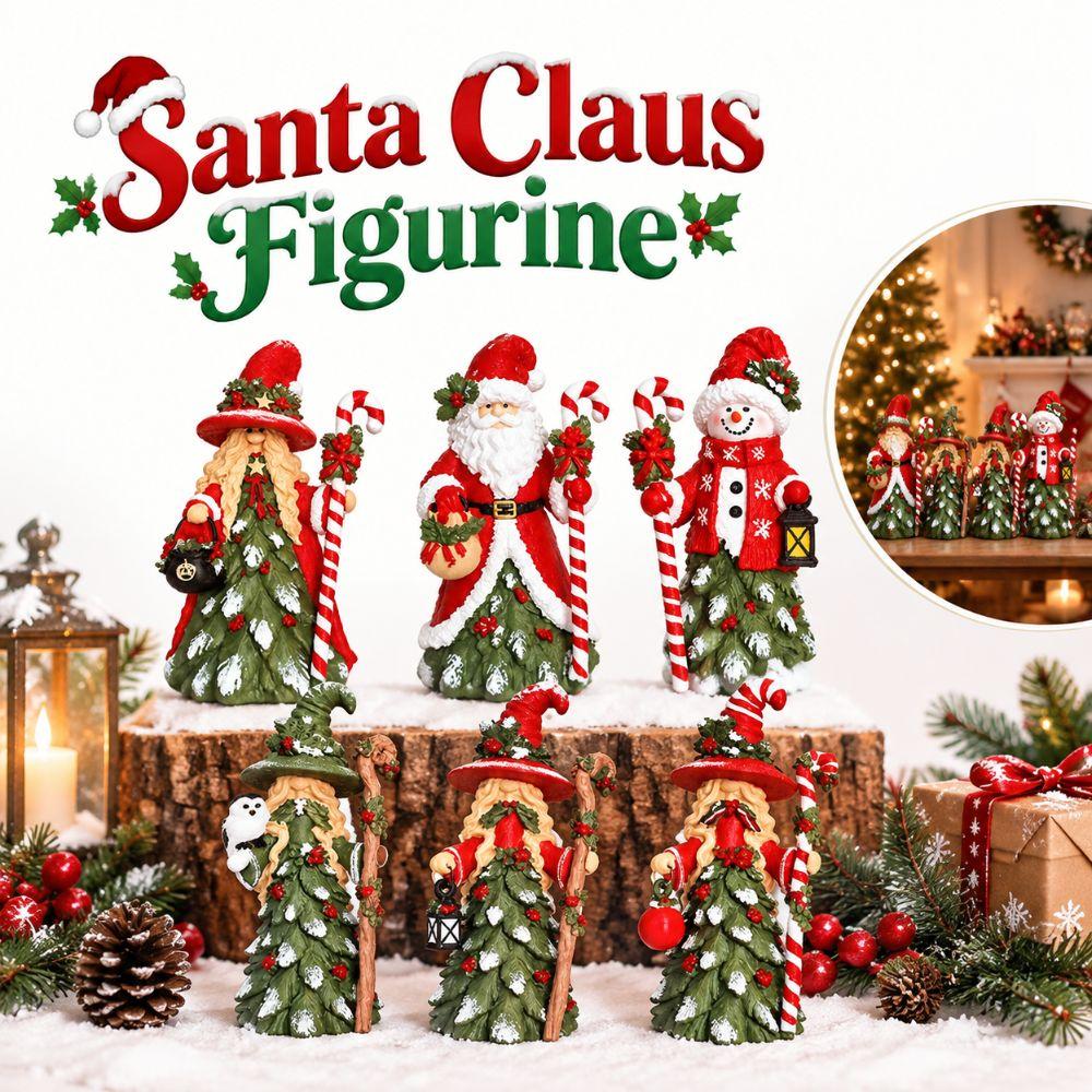 Santa Claus/Snowman/Witch Christmas Desktop Ornament Resin Snowman Figurine Holiday Decor