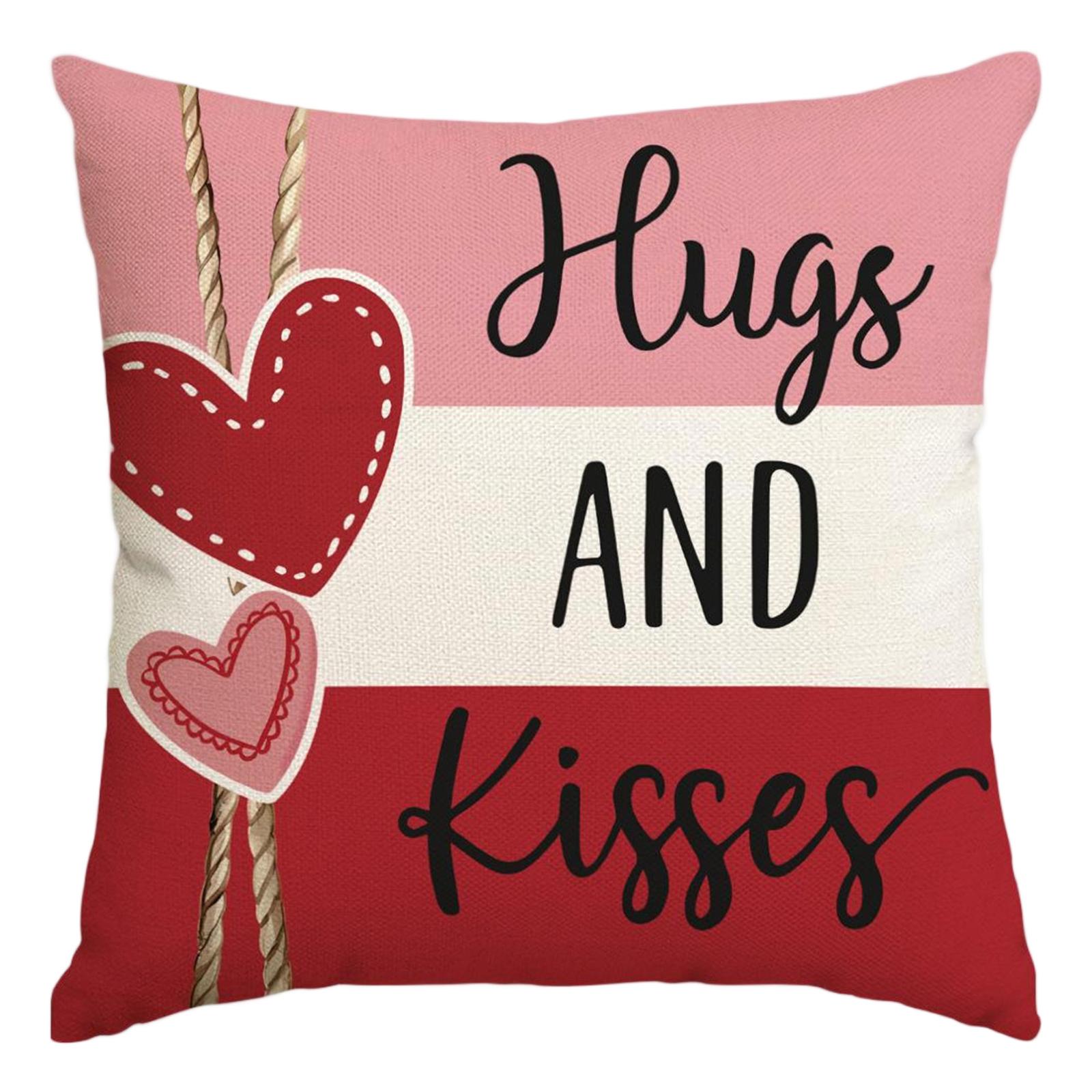 Valentine s Day Decor Pillowcases Love Heart Printed Cushion Covers For SofaBedRed Black Pillow Cases For Home Decoration 626₽