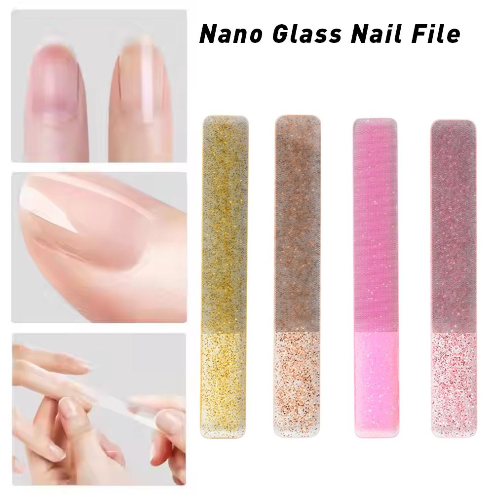 Crystal Nail Shiner Nano Glass Nail File Transparent Crystal Nail Polish Rubbing Strip Polishing Tool For Nail Art And Pedicures
