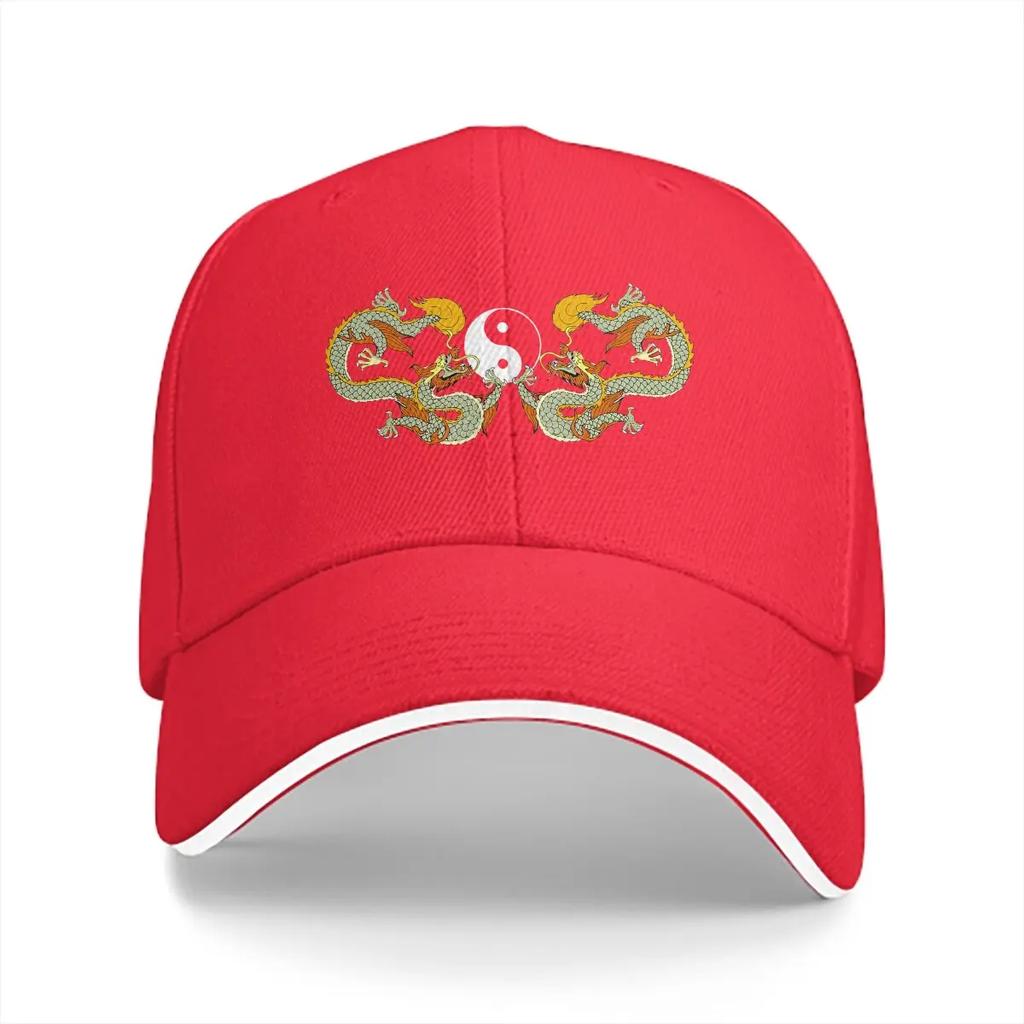 Yin Yang Dragon Classic Baseball Caps Peaked Cap YinYang Adjustable Sun Shade Hats for Unisex Women