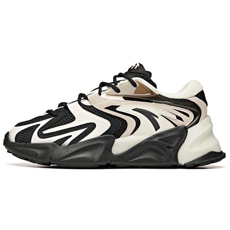 

new Anta Pulse, Life Collection Abrasion Resistant Breathable Low Top Chunky Sneakers Black White 42