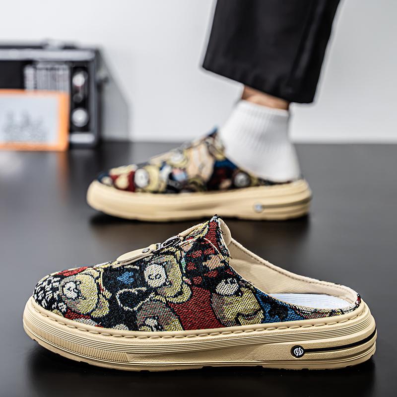 Fashion CYYTL Mens Summer Slippers Casual Outdoor Shoes Breathable Sneakers Walking Hiking Luxury Designer Fashion Loafers House Slides