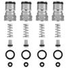 2 Pairs Cornelius Type Ball Lock Keg Posts,Stainless Steel Poppets And Springs,Poppet Female Thread Gas + Liquid