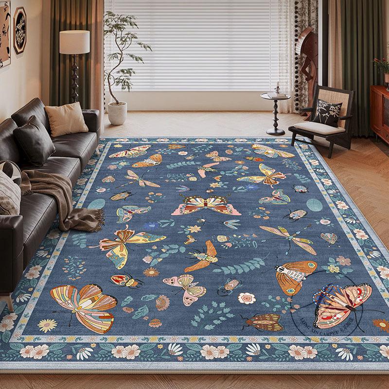 Living Room Floor Mat Large Area Fully Covered Bedroom Carpet Antique Style Bedside Carpet