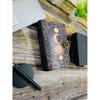 Sun and moon Grimoire journal spell book Print journal rustic pages  brass C clasp lock