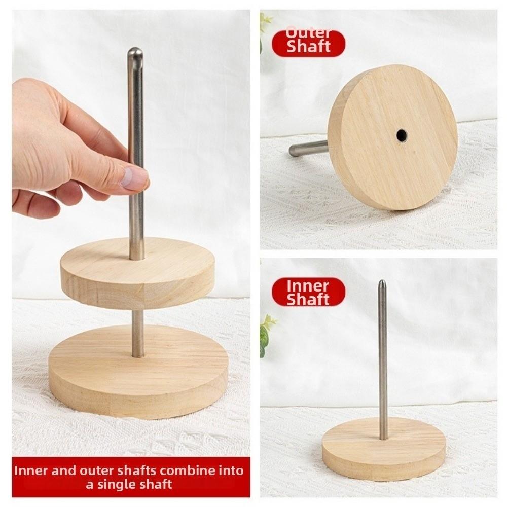 Wooden Yarn Rotating Tool Portable Thread Holder Auxiliary Tool Yarn Ball Holder  Crochet Work
