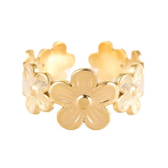Bague Ouverte pour Femme Légère Confortable Anti-Oxydation Bague Réglable Artisanat Exquis Bijou Polyvalent