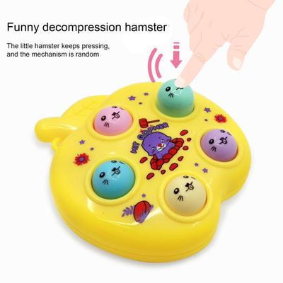 Multi-use Nostalgic Hand-brain Coordination Adorable Whack-a-mole Key Ring Mini Decompression Toy Christmas Gift Pendant