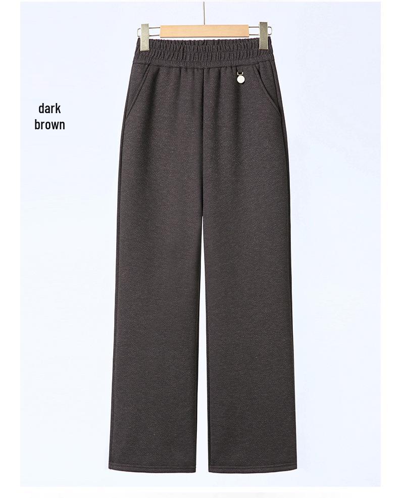 Mom's High-Waisted Velvet Wide-Leg Pants: Autumn/Winter 2025 Style for Middle-Aged & Elderly Women