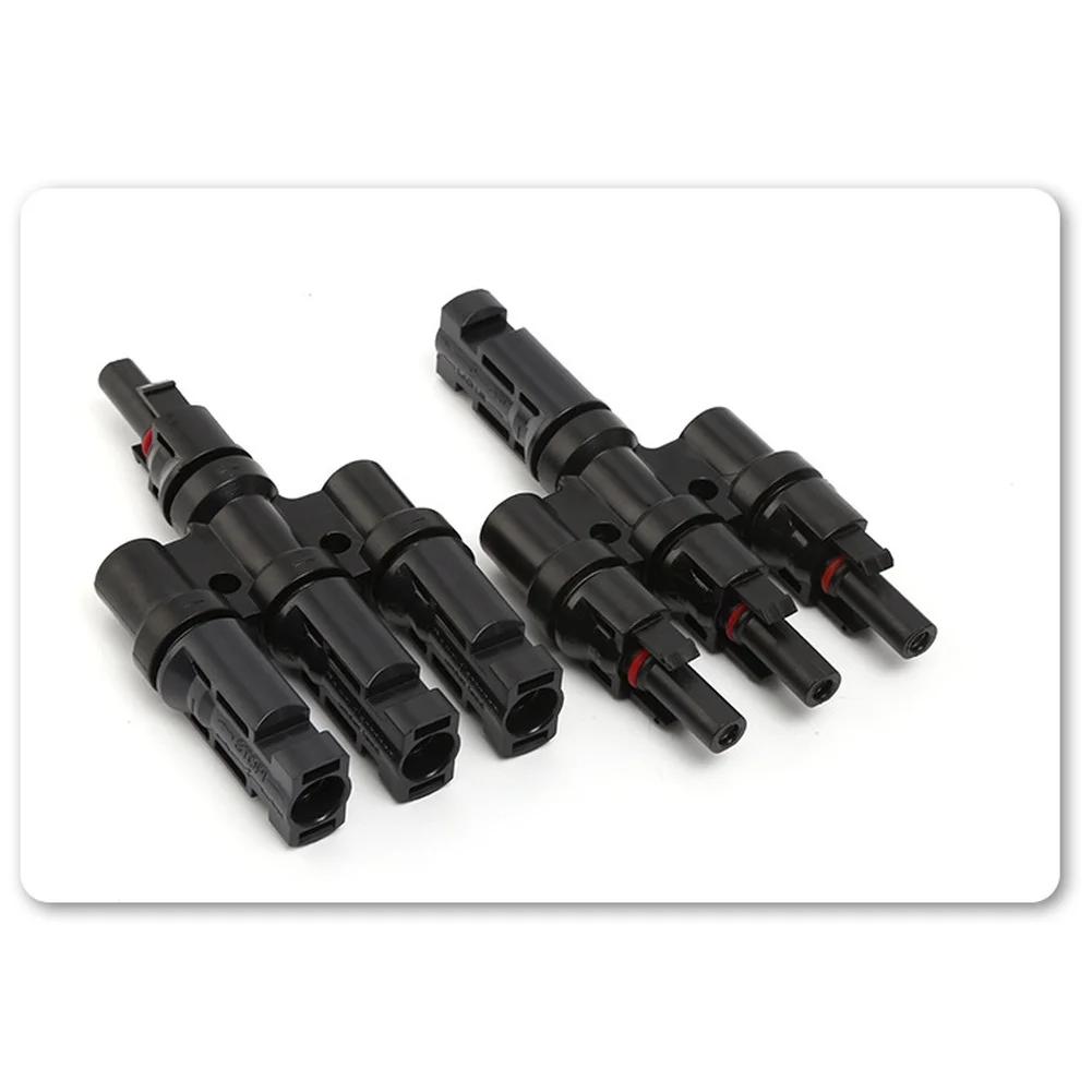 Waterproof Adapter Solar T Connector Dustproof Sealing Flame-retardant Material Solar Connector For Outdoor Solar Installations