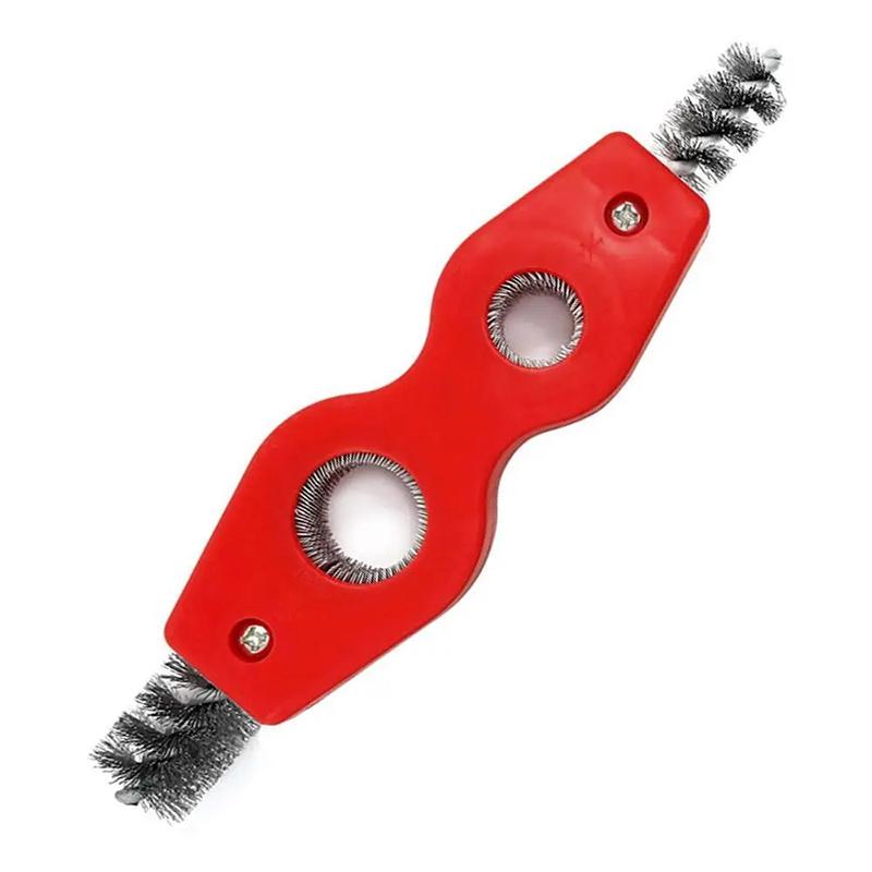4 In 1 Double-headed Copper Pipe Brush Copper Tube Polishing Inside Outside Reamer Pipe Cleaner Chamfering Tool Pipe Deburrer