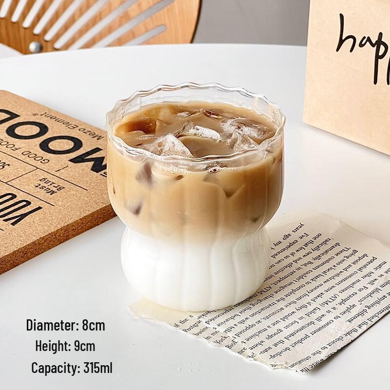 Ins Style Striped Glass Drinking Cup Standard