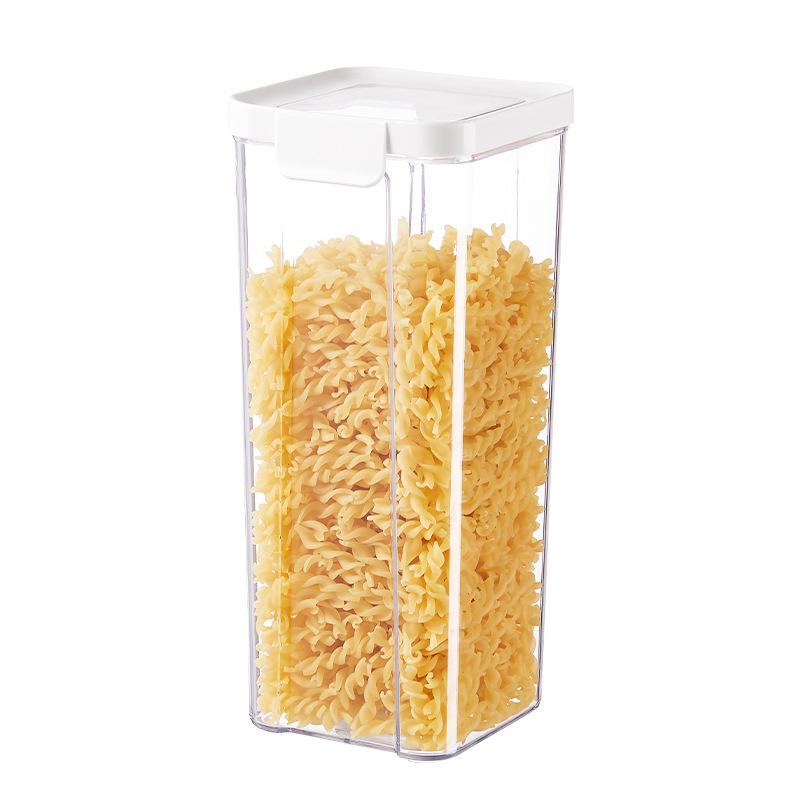 Transparent Airtight Food Storage Jar for Grains & Cereals - Sealed Fresh-Keeping Container with Lid