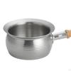 Japanese Saucepan with Long Wood Handle Multipurpose Milk Noodles Pasta Pot Stovepot