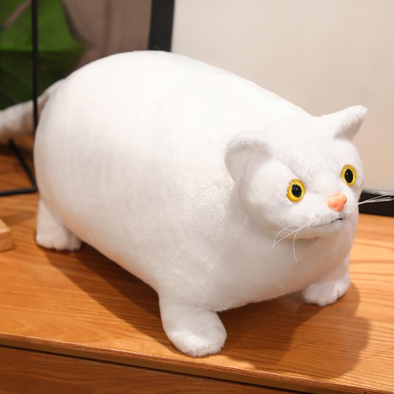 

30 см Пухлый Толстый Кот Плюшевая Игрушка 3D Симуляция Маленькая Голова Большое Тело Животное Кукла Обнимаемая Подушка Декор для Дома 30cm