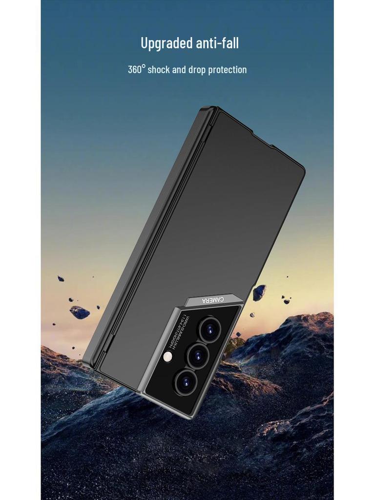 Samsung Z Fold7 Ultradünne Raptor Magnetisches Scharnier Hülle mit Integrierter Folie