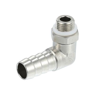 Motoforti Uniwersalny Mosiężny Złączka Kątowa 90 Stopni do Węża Samochodowego, Złączka do Węża, 10mm 3/8" Zadzior