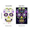 Mexico Day of the Dead Luminous Facial Tattoo Sticker Halloween Party Decoration Halloween Dress Up Day of the Dead DIY Party
