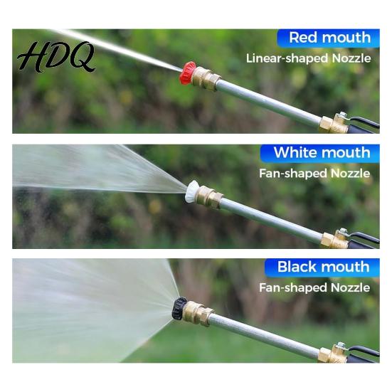 3/4 Inch Hose Connector Jet Nozzle Power Washer for Garden Wand with 3 Interchangeable Attachment Nozzles Quick-Connect High Pressure Cleaning